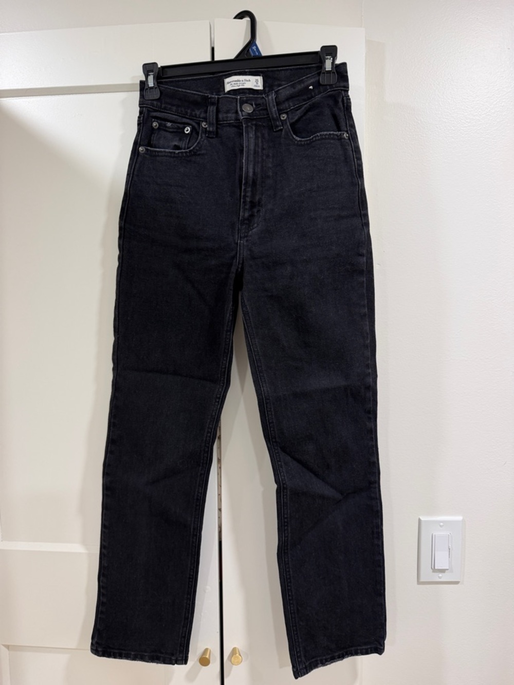Abercrombie & Fitch Straight-Leg Black Jeans